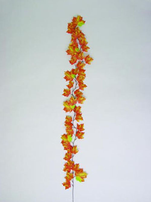 Ahornblattgirlande, herbstorange, 180cm