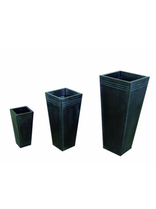 Vase, grau, 40cm